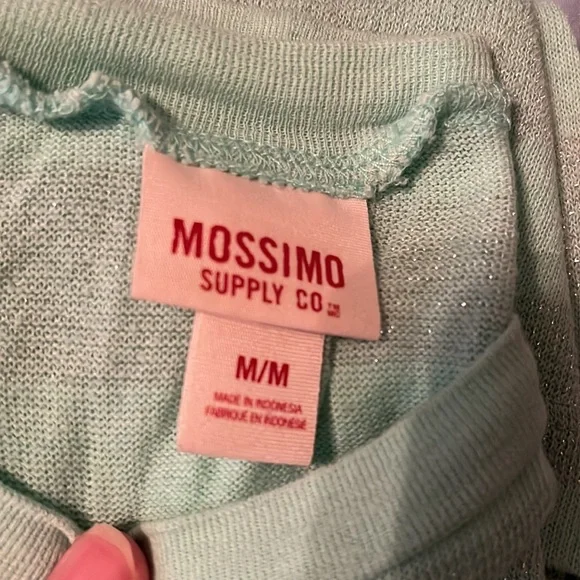 Mossimo Supply High/Low Metallic Striped Top Junior's Size M - Picture 9 of 11